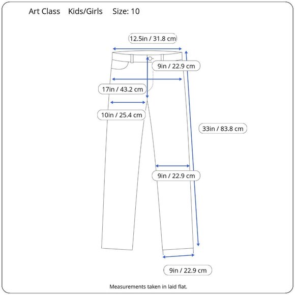 Art Class Kids Girls Lavender Heart Print Straight Leg Jeans Cotton Blend - Picture 4 of 12